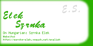 elek szrnka business card